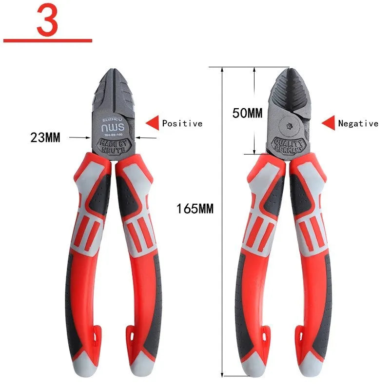 6''/7''/8”Multifunctional Wire Cutter German Electrician's Pliers Thickened Clamp Head Chrome Vanadium Steel Electrician Tools