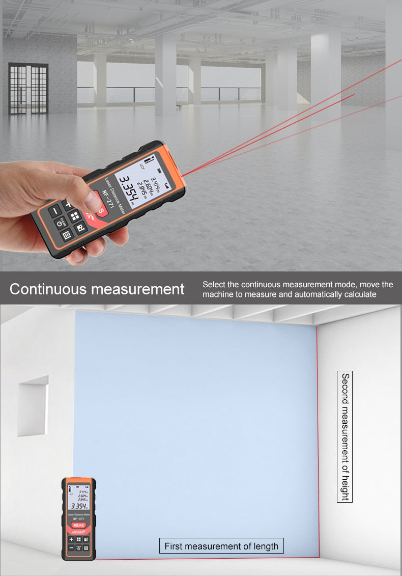 Laser Distance Meter: Precision Electronic Roulette and Digital Rangefinder for Accurate Measurements - Metro Laser Range Finder Measuring Tape Device Tool
