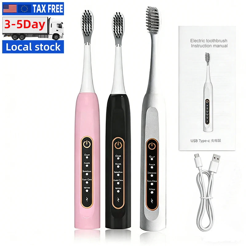 Us Warehouse Products Electric Toothbrush Generic Deep Clean Electric Toothbrush With Charger Travel Case