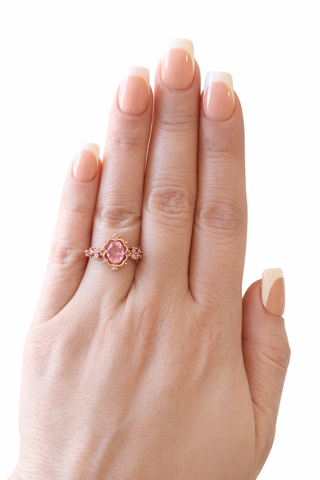 Jordin Sparkling Pink Rose Gold Ring