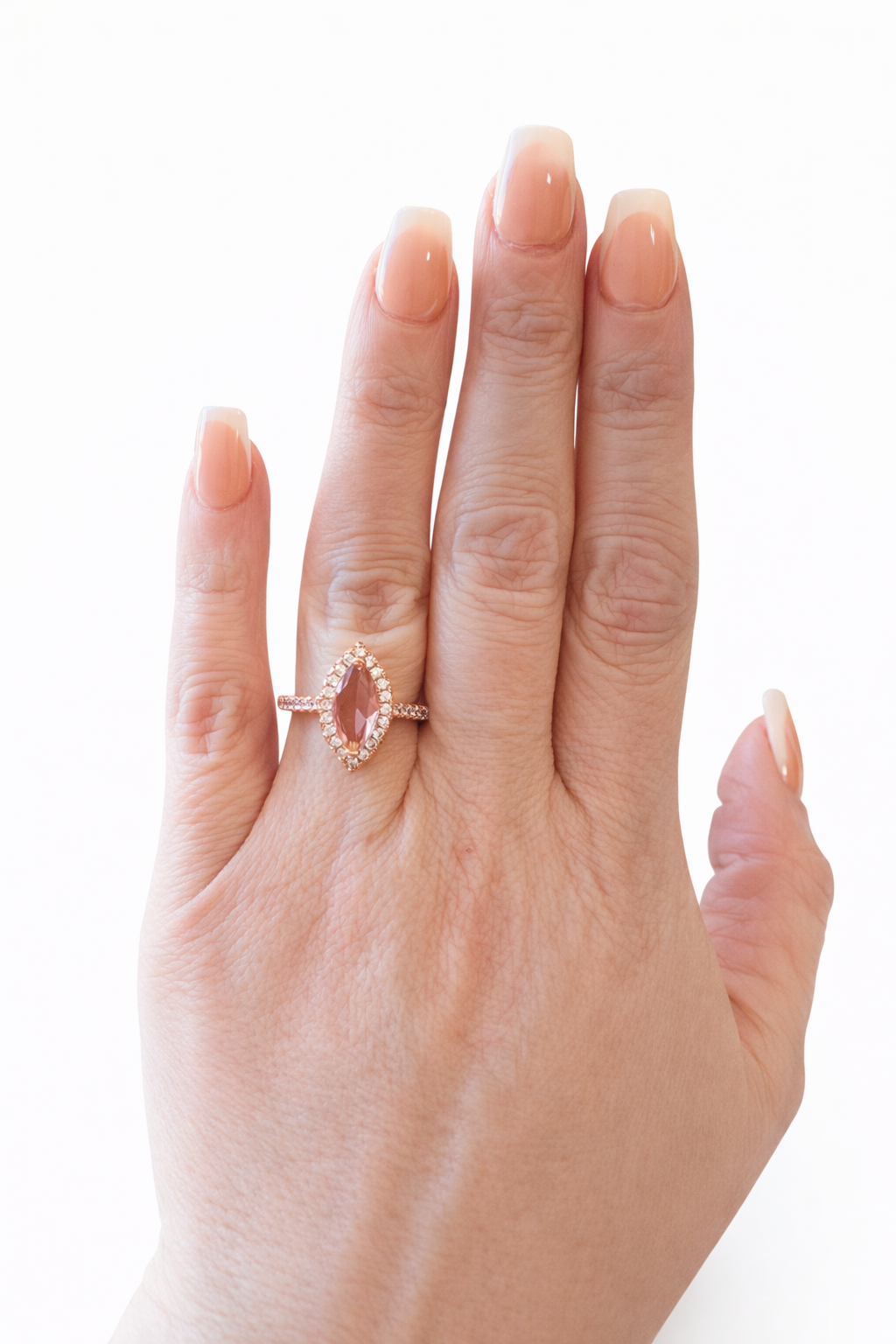 Blush Promise Marquise Halo Ring