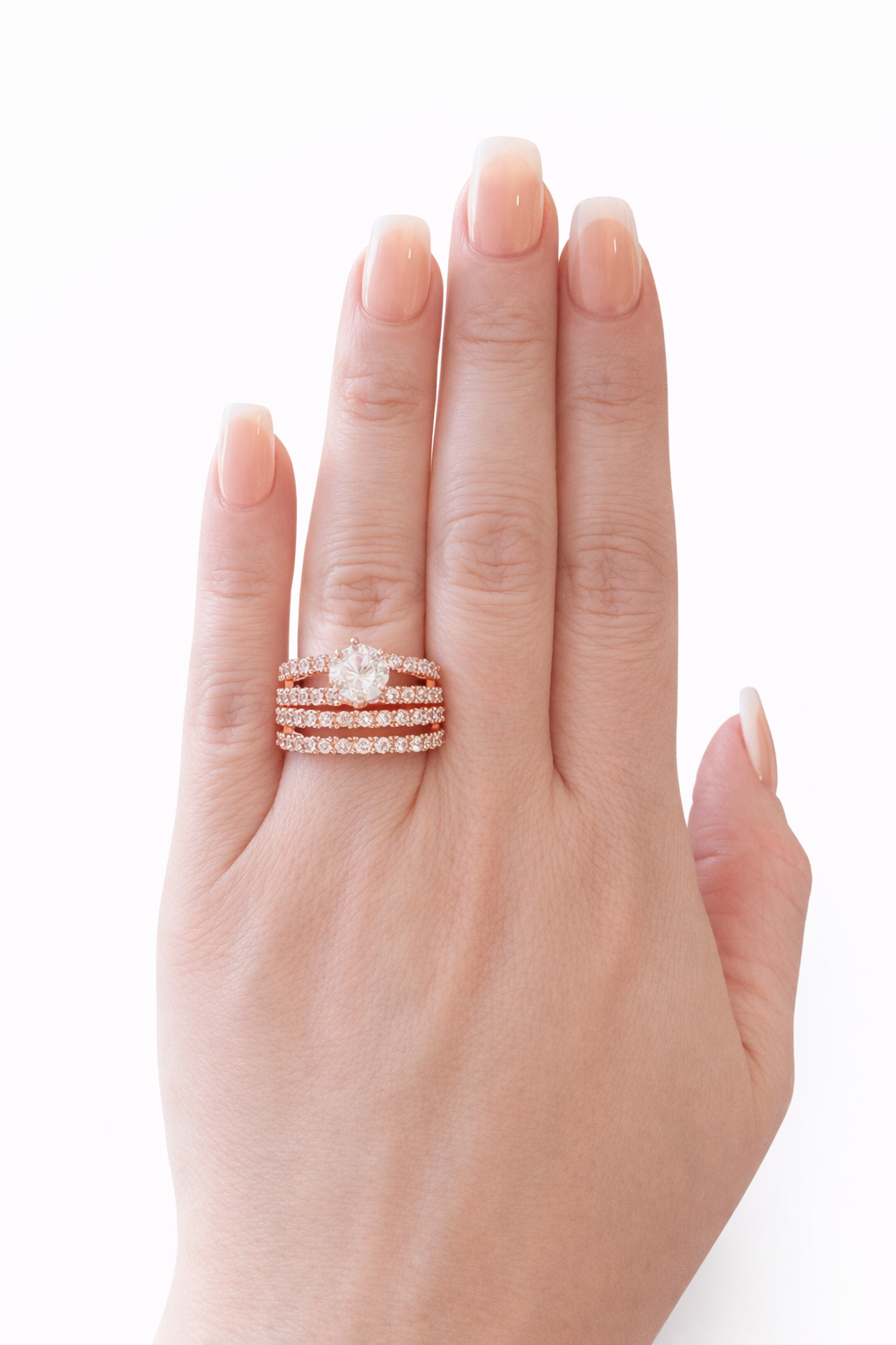 Bethany 2 Piece Ring Set-Champagne Gold