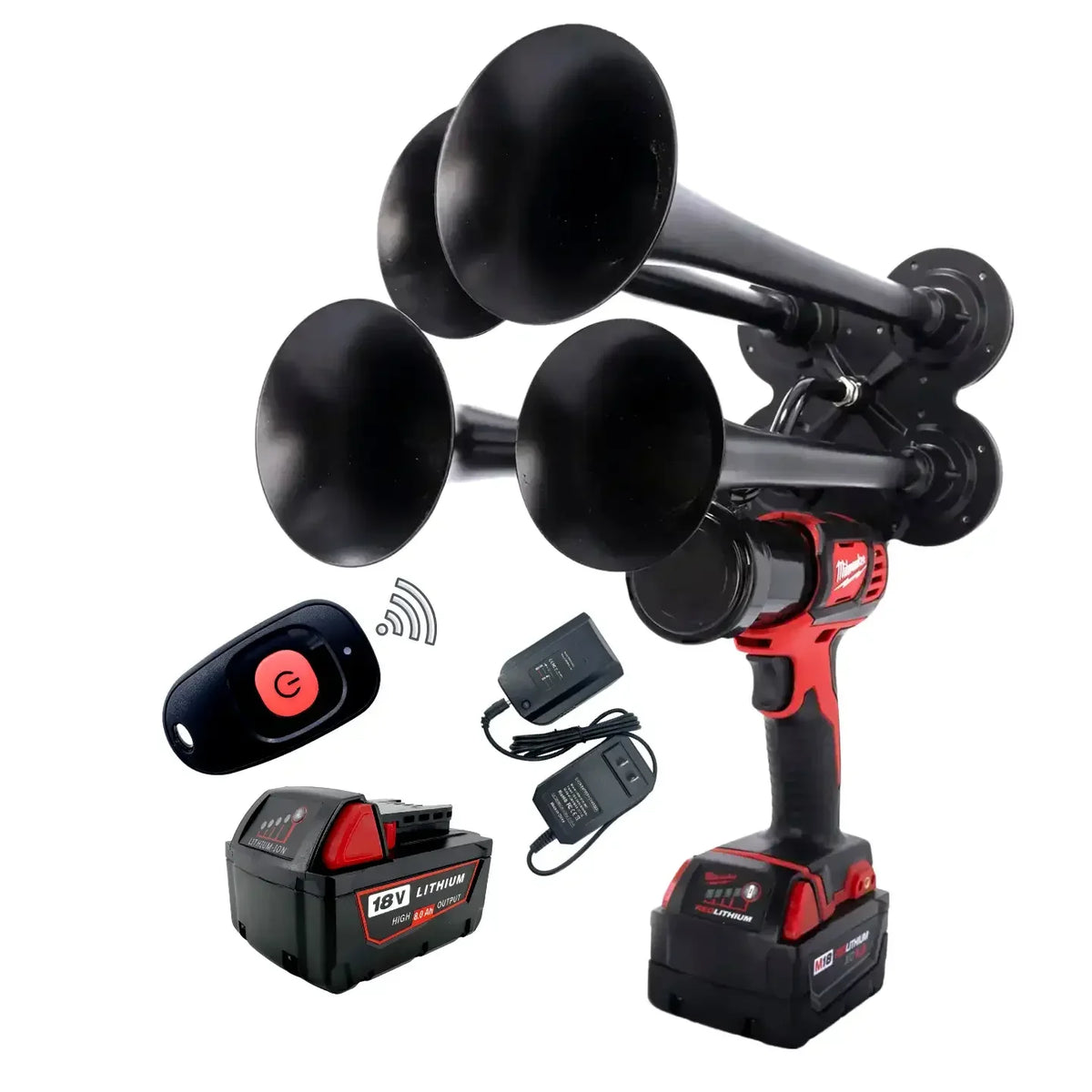 Train Horn for Milwaukee Batteries – Quad Pro