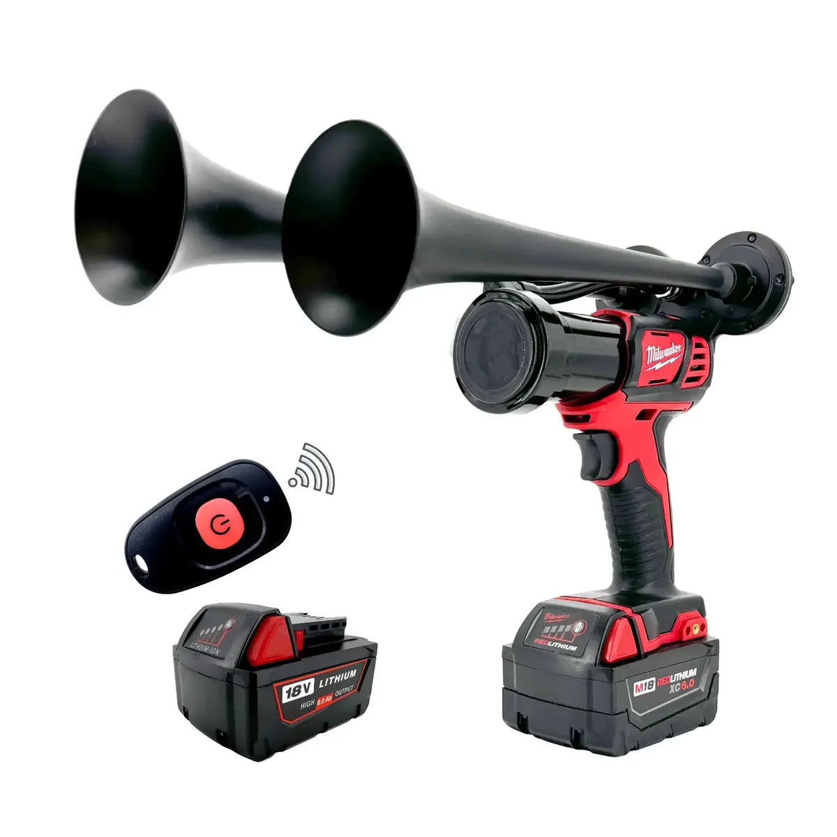 Train Horn for Milwaukee Batteries – Dual