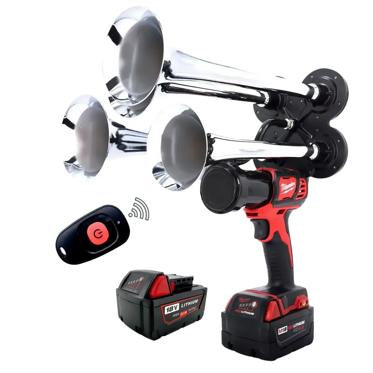 Train Horn for Milwaukee Batteries – Quad Pro