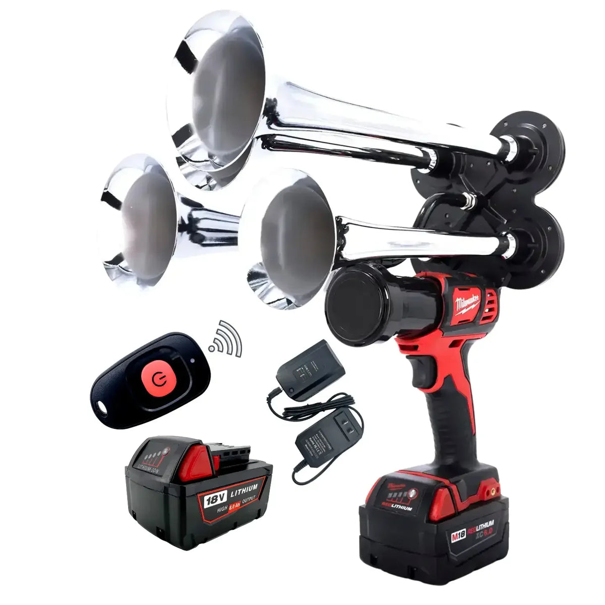 Train Horn for Milwaukee Batteries – Quad Pro