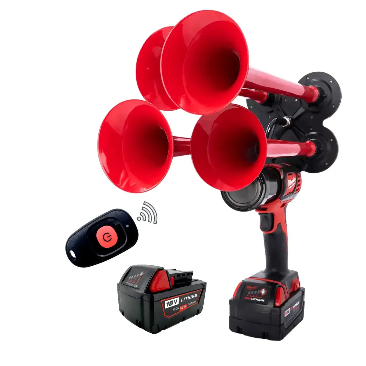 Train Horn for Milwaukee Batteries – Quad Pro