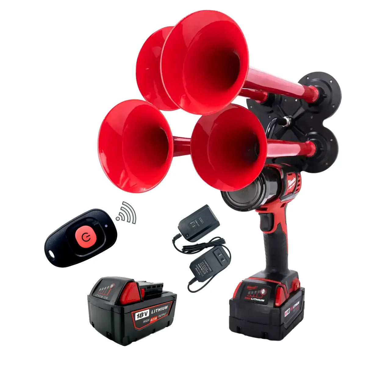 Train Horn for Milwaukee Batteries – Quad Pro