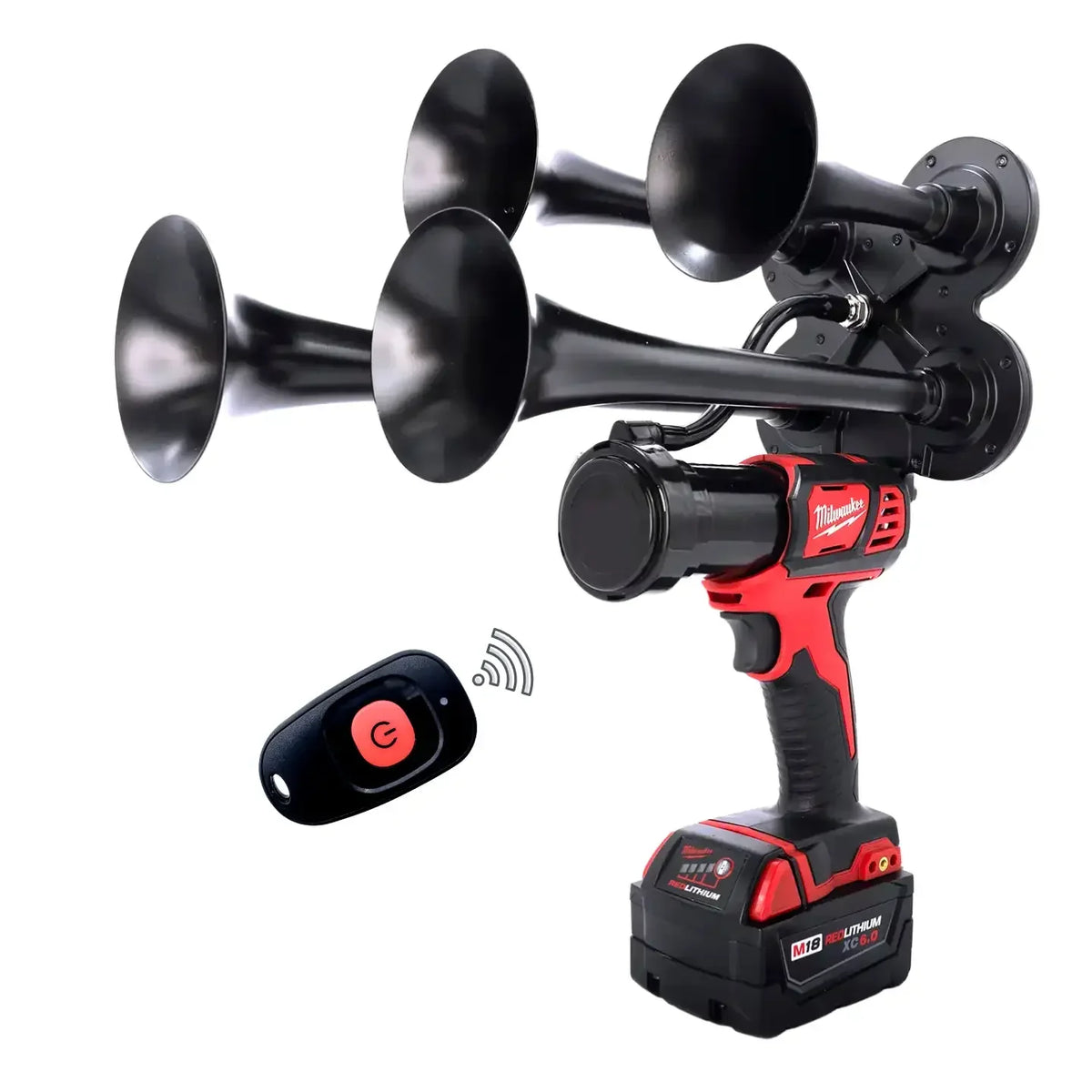 Train Horn for Milwaukee Batteries – Quad