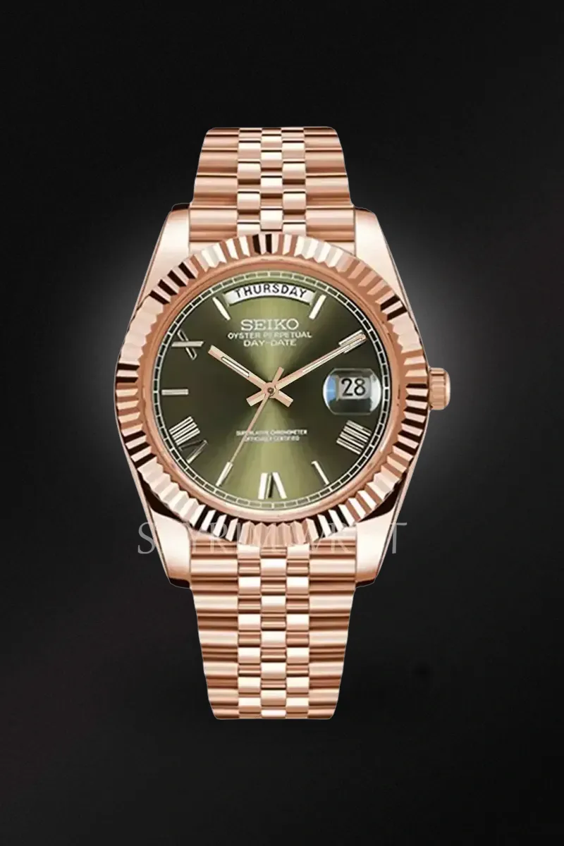 Mod Day-Date Rose Gold Green