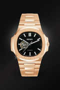 Mod Nautilus Rose Gold Skeleton Black