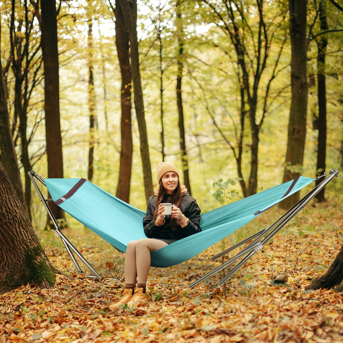 Tranquillo Original Stainless Steel Hammock Stand for Ultimate Relaxation