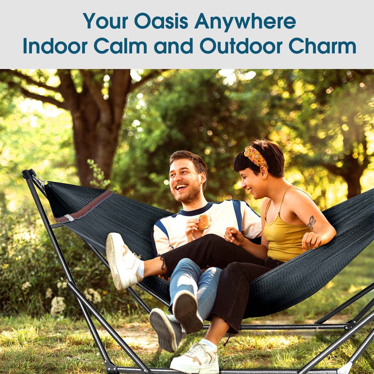 Tranquillo Original Collapsible Hammock with Stand for Ultimate Relaxation