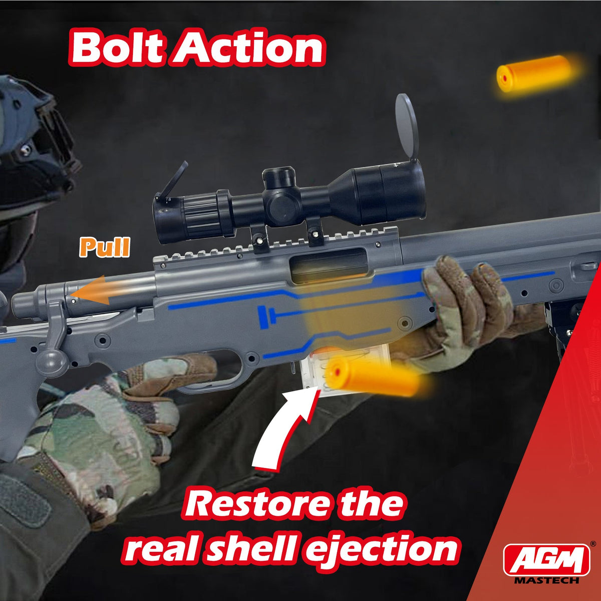 AWM toy set, Foam Bullets, Safe and non-Hazardous