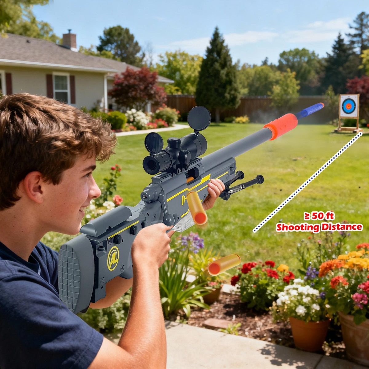 AWM Sniper Rifle Toy Yellow Set