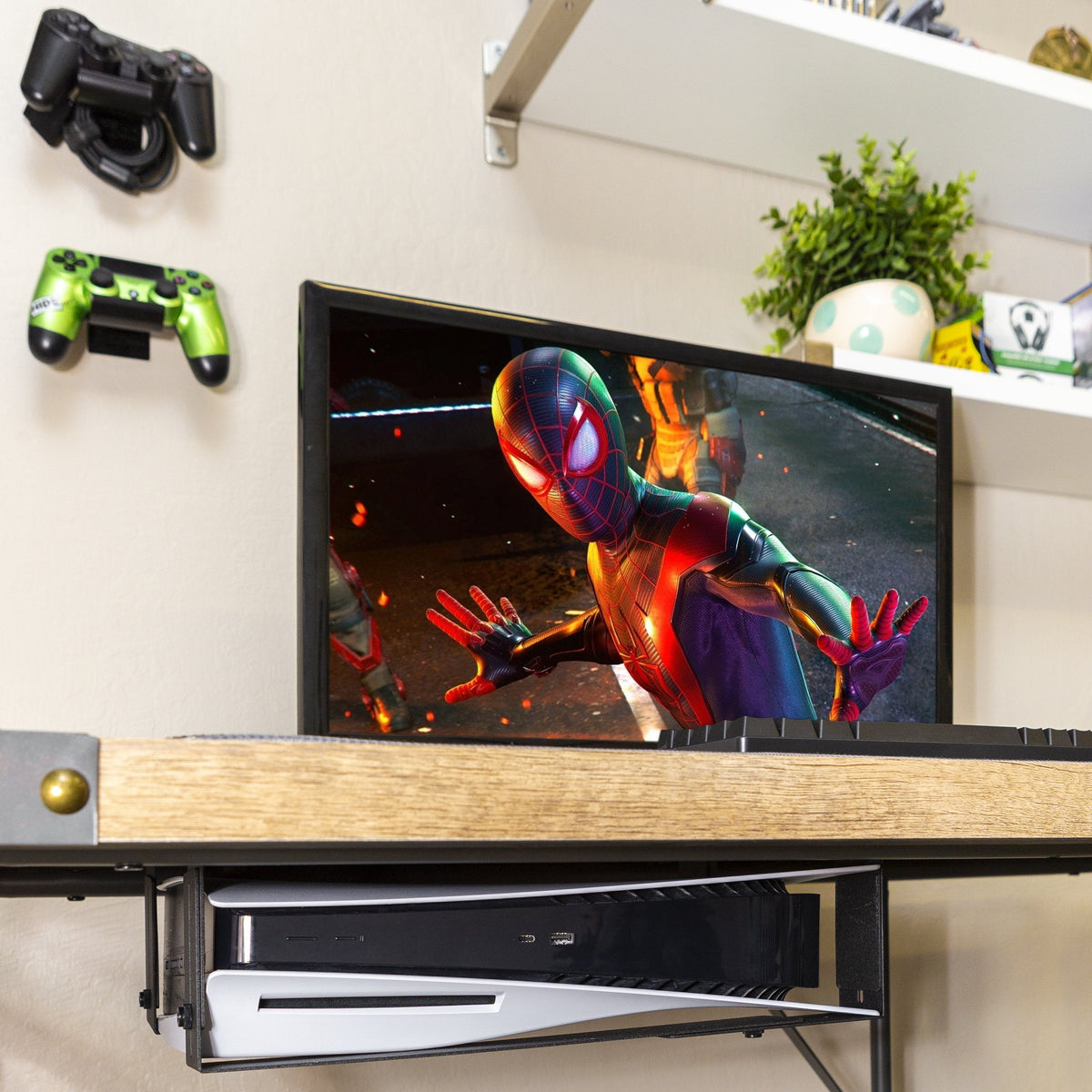 HIDEit Uni-LXW | Adjustable PS5 Under-Desk Mount