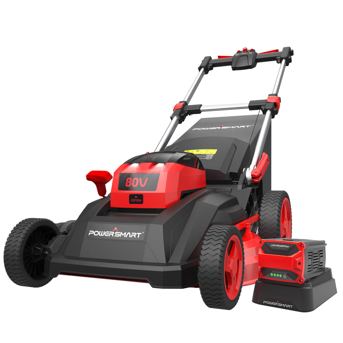80V 26" Brushless Cordless Self-Propelled Lawn Mower w/ Battery & Charger PS76826