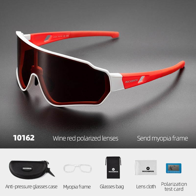 Photochromic Polarized Sunglasses for Men and Women - Cycling Glasses for Outdoor Sports, Hiking, and Biking with Inner Frame