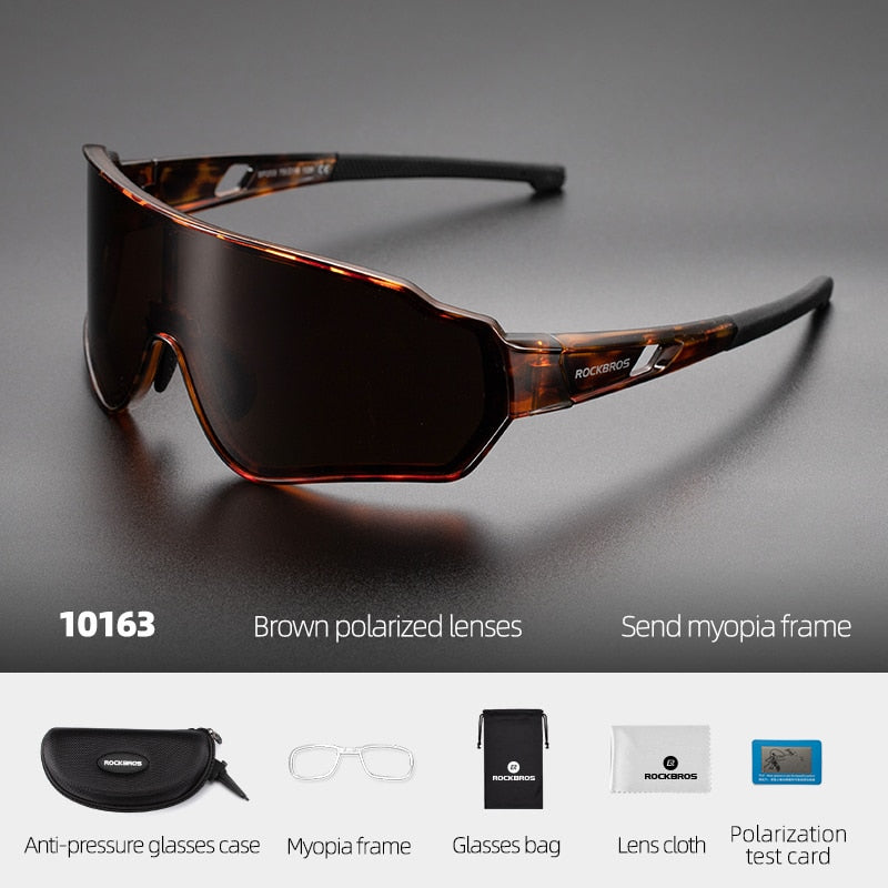 Photochromic Polarized Sunglasses for Men and Women - Cycling Glasses for Outdoor Sports, Hiking, and Biking with Inner Frame