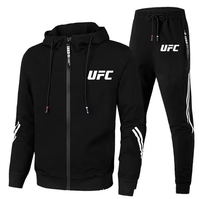 2025 Autumn Men's Casual Sportswear Set, New Fashion UFC Pants and Jackets, Outdoor Motorcycle Comfort Men's Sportswear Set