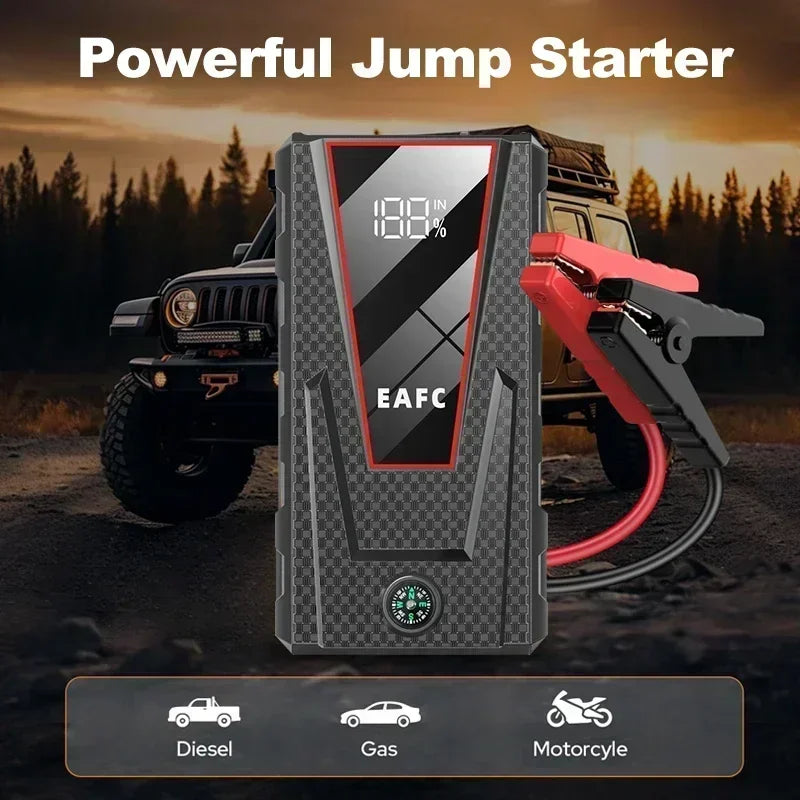 EAFC Upgrade 2000A/1000A Car Jump start LED Display Car Battery Booster Portable Car Booster start equipment for Petrol Vehicle