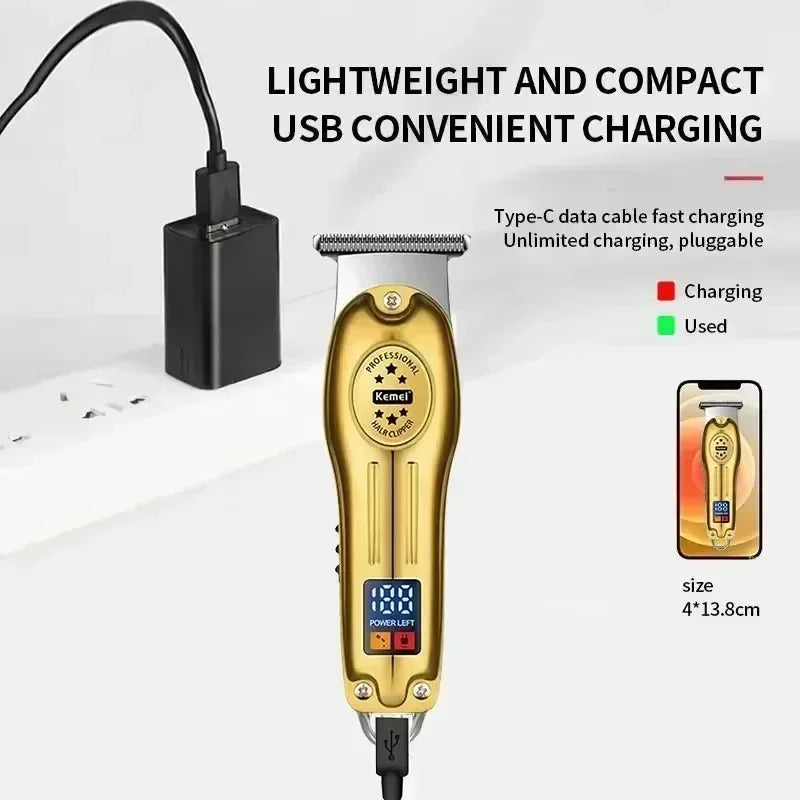 Hair Clipper Kemei KM-2628 KM-678 KM-2024 Professional Electric Beard Clipper Rechargeable Men's Shaver Hair Trimmer Kit Men