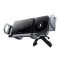 15W Car Wireless Charger Dual Coil Fold Screen Phone Holder Touch Rotation Phone Mount for Smartphone/Pad/Foldable Phone/Tablet