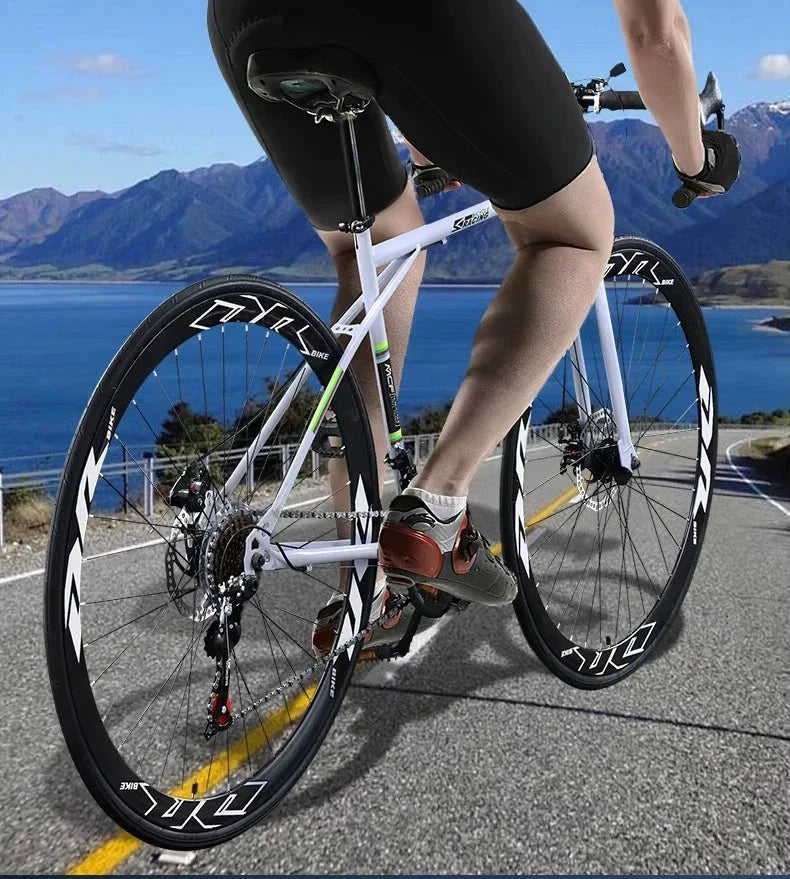 2025 New Road Bike 7/24 Speed Corner Handle Road Racing Bicycle Dual Disc Brake Lightweight Outdoor bicicleta Adult Teenagers