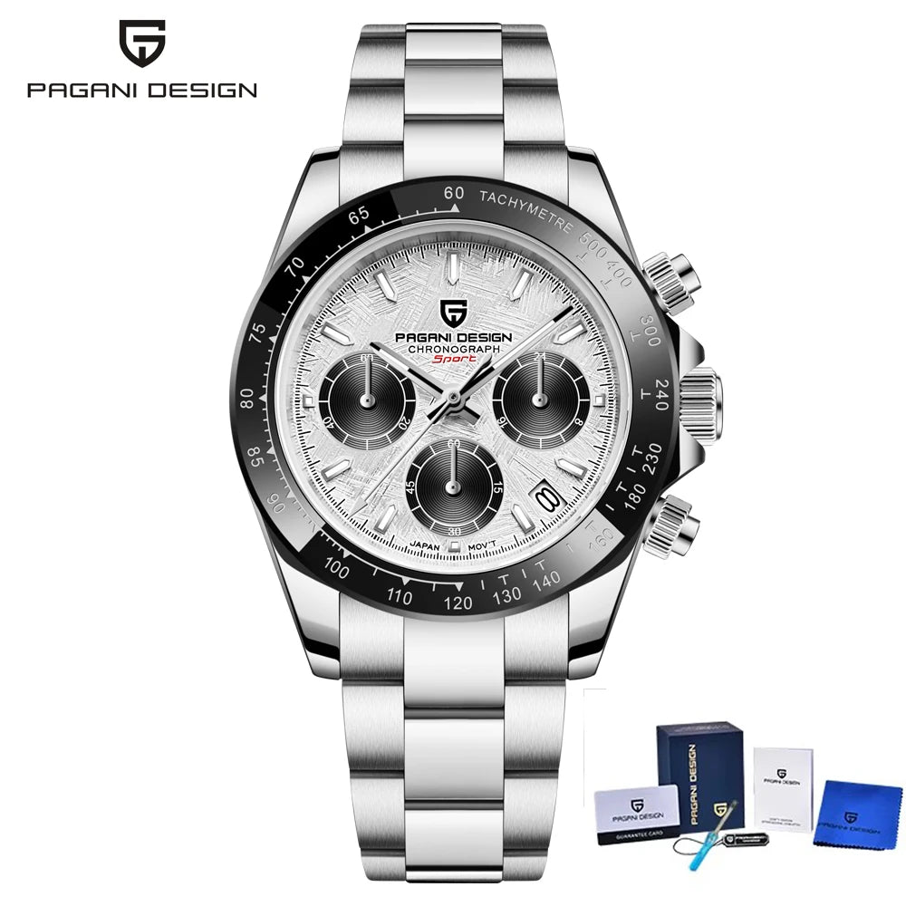 2026 New PAGANI Design Top Brand Men's Sports Quartz Watches Sapphire Stainless Steel Waterproof Chronograph Luxury Reloj Hombre