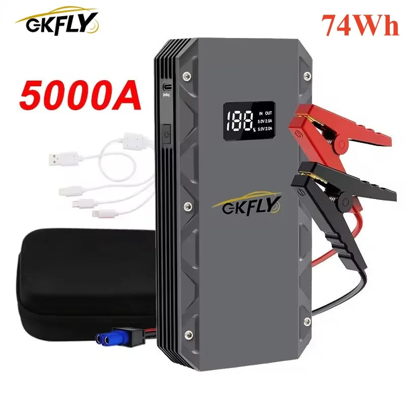 GKFLY 5000A 9000A Car Jump Starter Power Bank Portable Car Battery Starter Starting Device For 12V Car Emergency Booster Starter