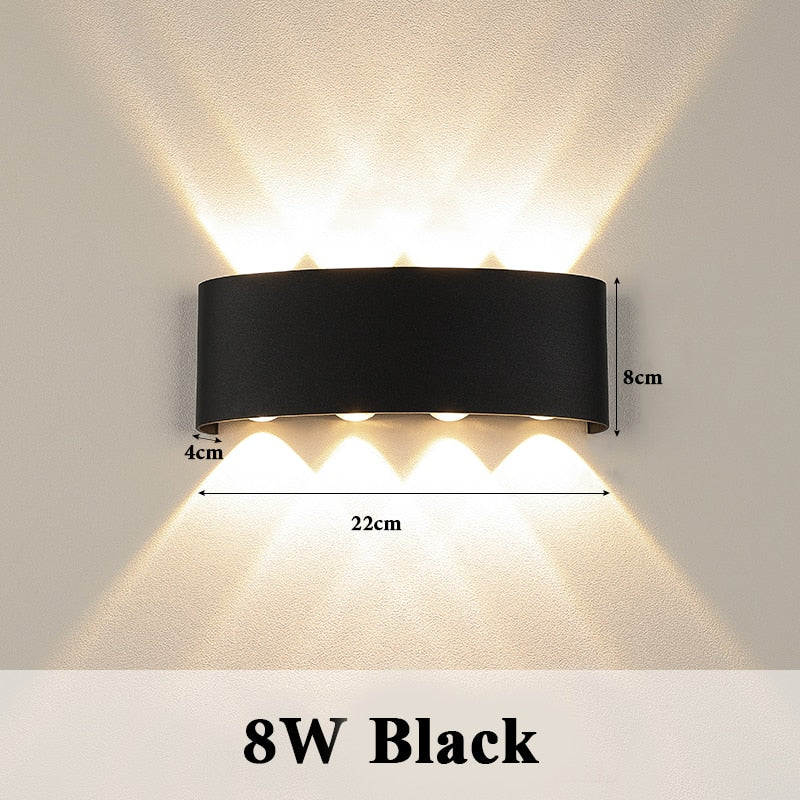 Contemporary LED Wall Lamp: Waterproof IP65, Ideal for Bathroom and Outdoor Lighting, Available in 4W, 6W, and 8W, Suitable for 110V and 220V Power Supply