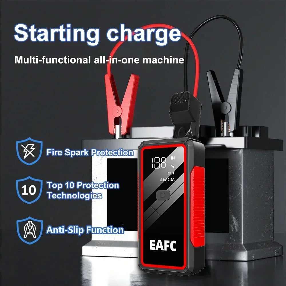 EAFC Upgrade 2000A/1000A Car Jump start LED Display Car Battery Booster Portable Car Booster start equipment for Petrol Vehicle