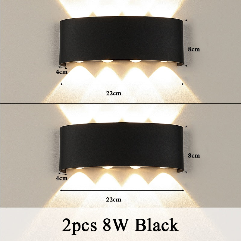 Contemporary LED Wall Lamp: Waterproof IP65, Ideal for Bathroom and Outdoor Lighting, Available in 4W, 6W, and 8W, Suitable for 110V and 220V Power Supply