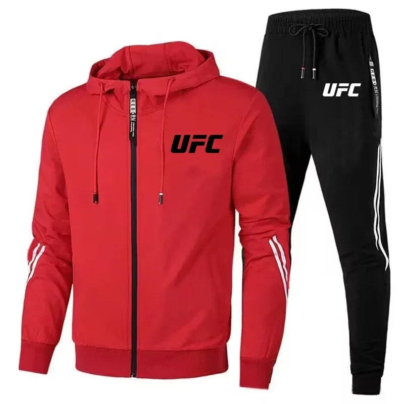 2025 Autumn Men's Casual Sportswear Set, New Fashion UFC Pants and Jackets, Outdoor Motorcycle Comfort Men's Sportswear Set