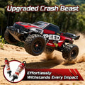 2.4GHz four-wheel drive all-terrain remote control truck toy, large all-terrain tires with LED lights, remote control off-road v