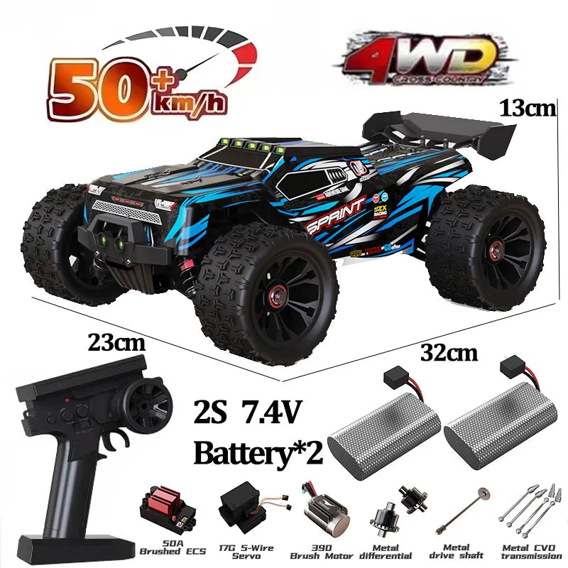 9522PRO 1:16 RC Car - 85KM/H Brushless 4WD Off-Road Drift Racing Truck with LED Lights, Professional High-Speed Remote Control Car