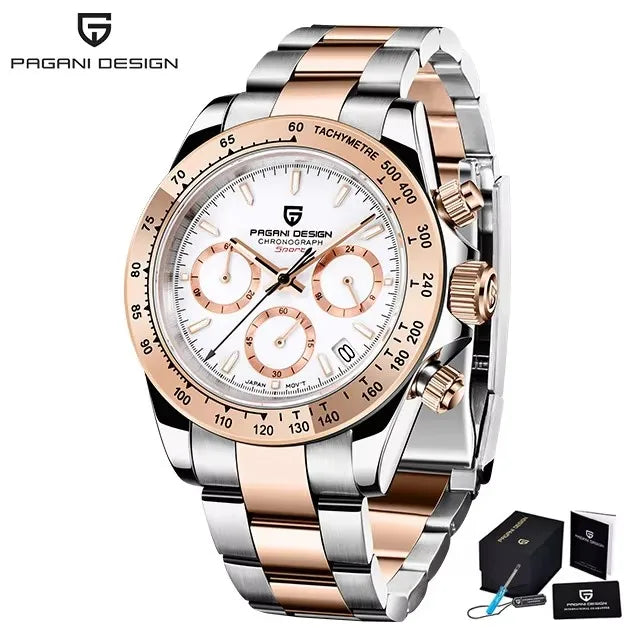 2026 New PAGANI Design Top Brand Men's Sports Quartz Watches Sapphire Stainless Steel Waterproof Chronograph Luxury Reloj Hombre
