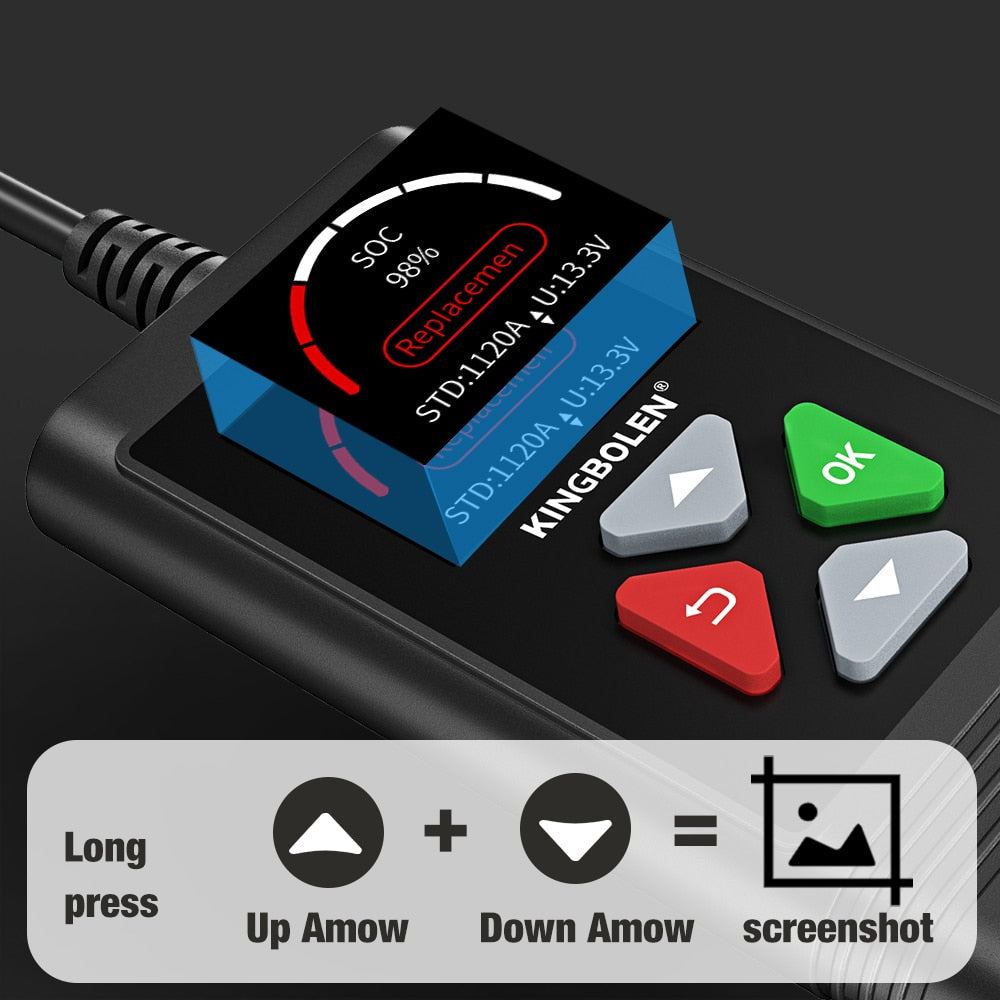 Kingbolen BM560 Car Battery Tester 6V 12V BM580 Battery Analyzer Cranking Test Charging Test Load Test BM550 PK KW650