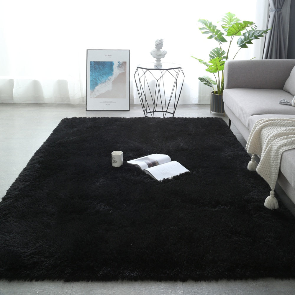 Plush Carpet: Thick, Anti-Slip, and Soft Rugs for Modern Living Room and Bedroom Decoration