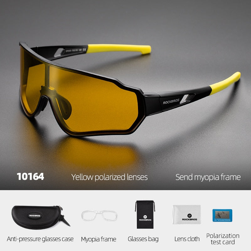 Photochromic Polarized Sunglasses for Men and Women - Cycling Glasses for Outdoor Sports, Hiking, and Biking with Inner Frame