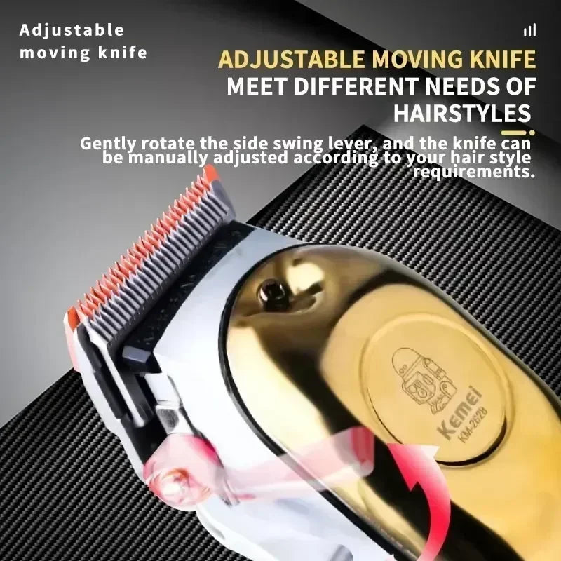 Hair Clipper Kemei KM-2628 KM-678 KM-2024 Professional Electric Beard Clipper Rechargeable Men's Shaver Hair Trimmer Kit Men