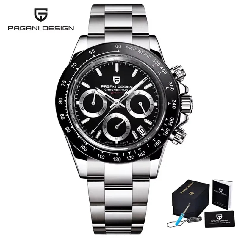 2026 New PAGANI Design Top Brand Men's Sports Quartz Watches Sapphire Stainless Steel Waterproof Chronograph Luxury Reloj Hombre