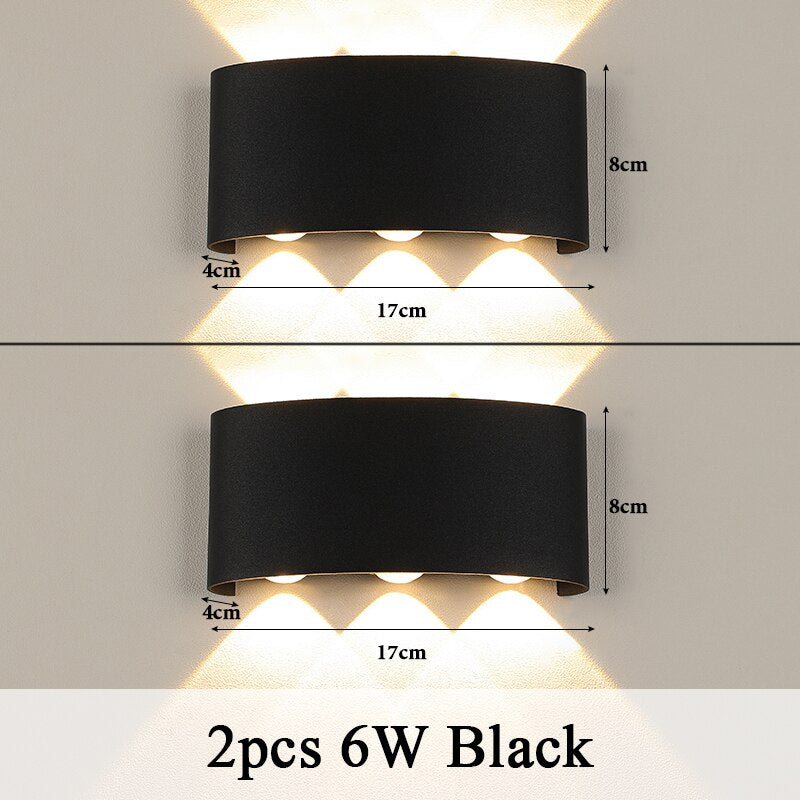 Contemporary LED Wall Lamp: Waterproof IP65, Ideal for Bathroom and Outdoor Lighting, Available in 4W, 6W, and 8W, Suitable for 110V and 220V Power Supply