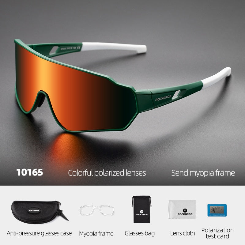 Photochromic Polarized Sunglasses for Men and Women - Cycling Glasses for Outdoor Sports, Hiking, and Biking with Inner Frame