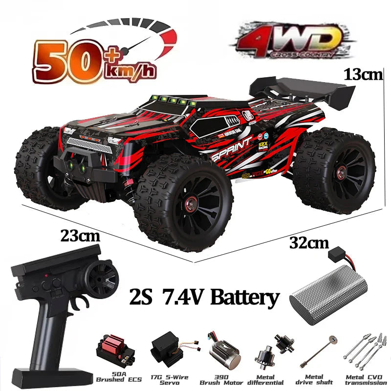 9522PRO 1:16 RC Car - 85KM/H Brushless 4WD Off-Road Drift Racing Truck with LED Lights, Professional High-Speed Remote Control Car