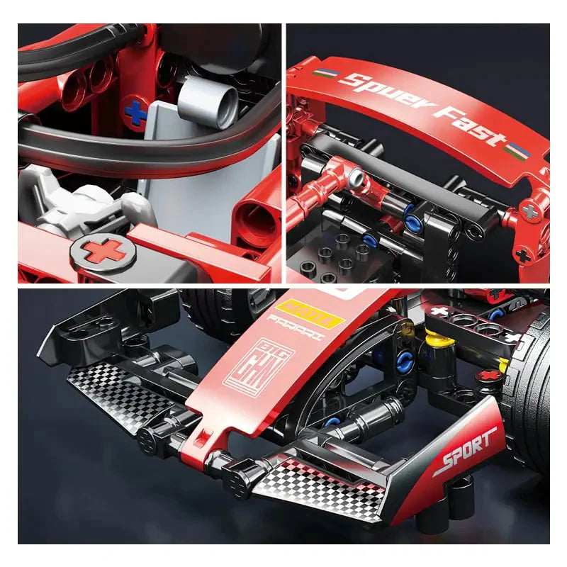 ToylinX F1 RC Race Car Building Set - Remote Control Collectible Model Kit