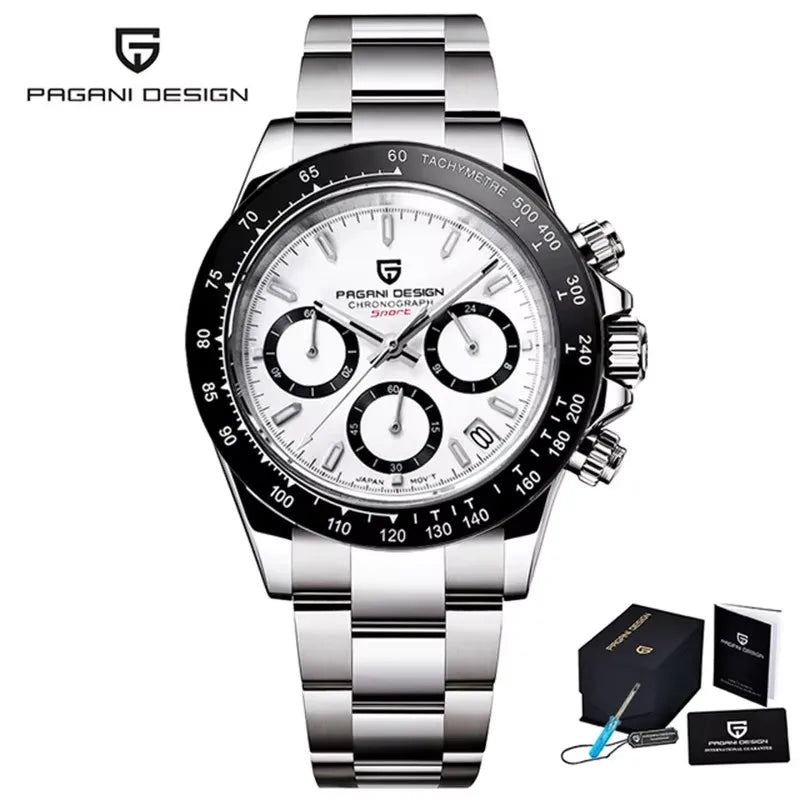 2026 New PAGANI Design Top Brand Men's Sports Quartz Watches Sapphire Stainless Steel Waterproof Chronograph Luxury Reloj Hombre
