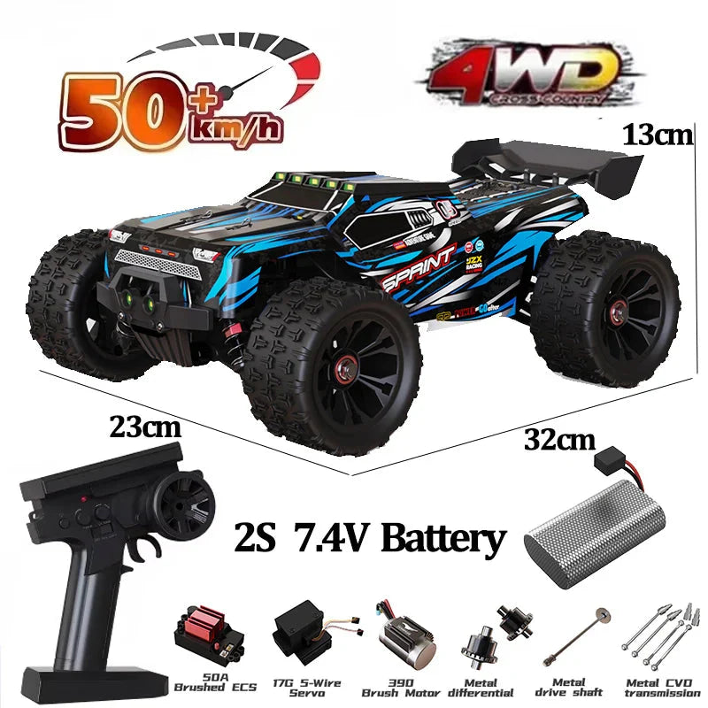 9522PRO 1:16 RC Car - 85KM/H Brushless 4WD Off-Road Drift Racing Truck with LED Lights, Professional High-Speed Remote Control Car