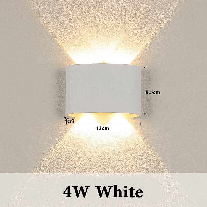 Contemporary LED Wall Lamp: Waterproof IP65, Ideal for Bathroom and Outdoor Lighting, Available in 4W, 6W, and 8W, Suitable for 110V and 220V Power Supply