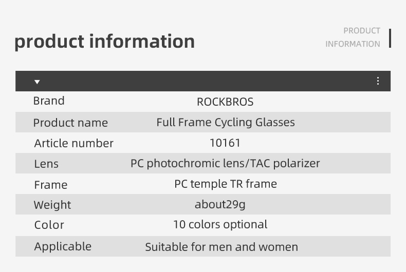 Photochromic Polarized Sunglasses for Men and Women - Cycling Glasses for Outdoor Sports, Hiking, and Biking with Inner Frame